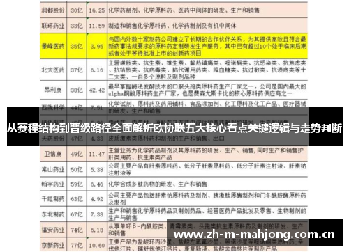 从赛程结构到晋级路径全面解析欧协联五大核心看点关键逻辑与走势判断 从赛程结构到晋级路径全面解析欧协联五大核心看点关键逻辑与走势判断